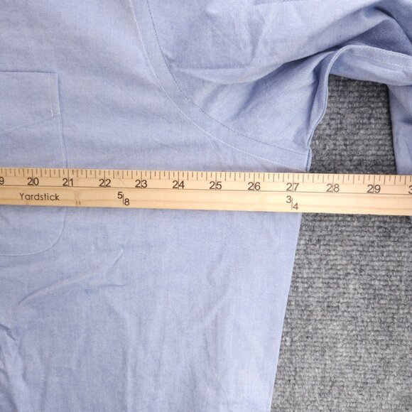 Brooks Brothers Button-Down 17.5 2/3 Regular Cotton Non-Iron Blue Long Sleeve - Picture 13 of 15